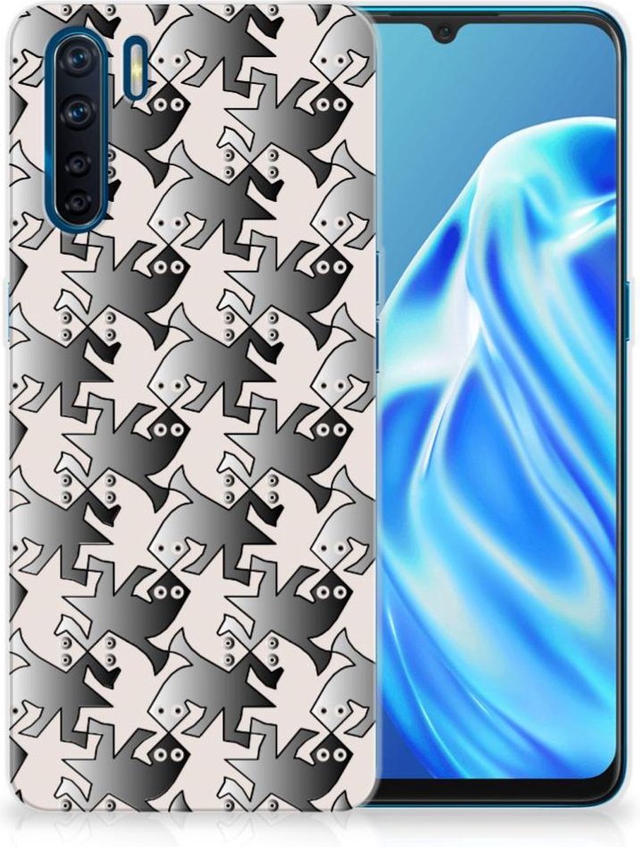 OPPO A91 TPU Hoesje Salamander Grey