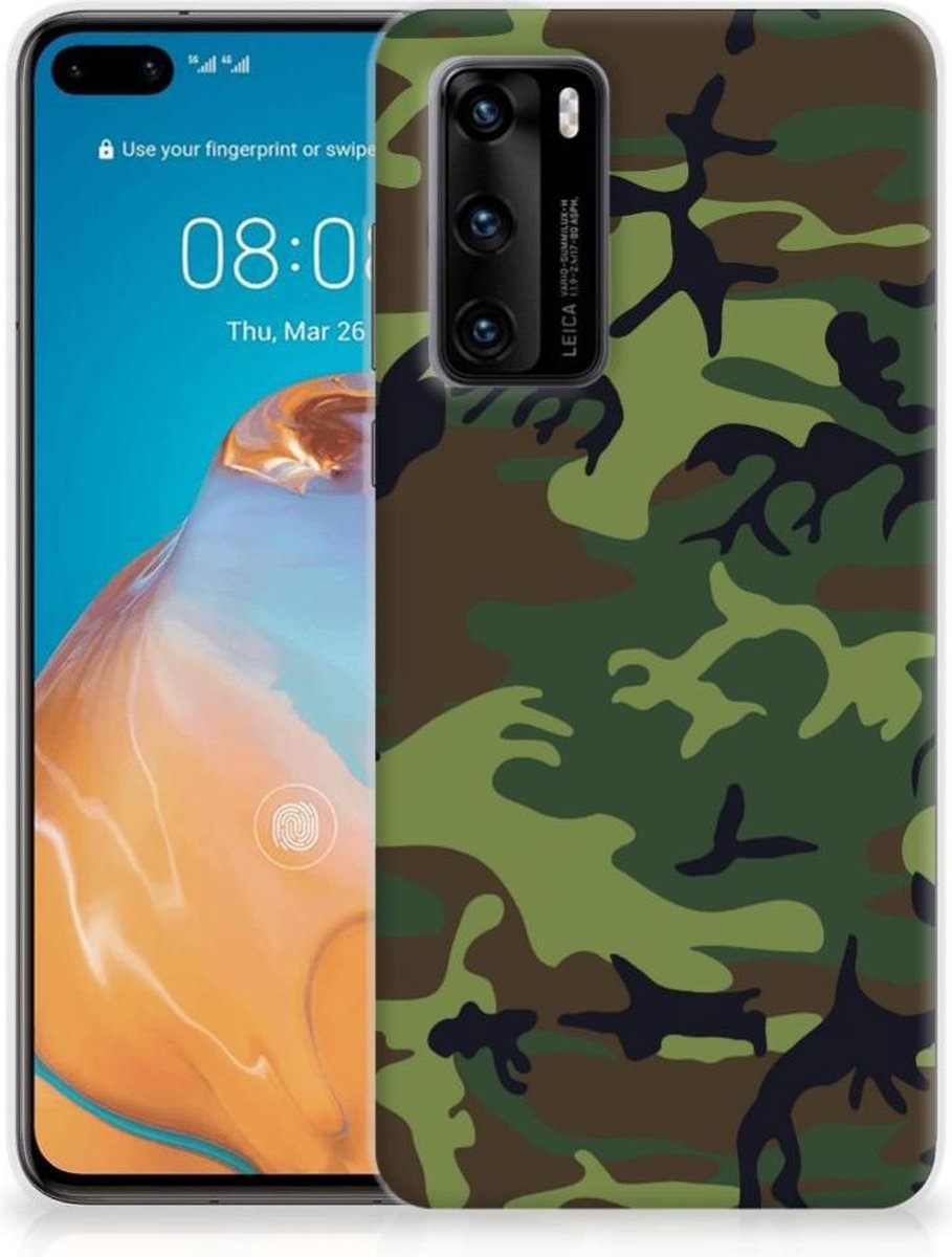 Huawei P40 TPU bumper Army Dark