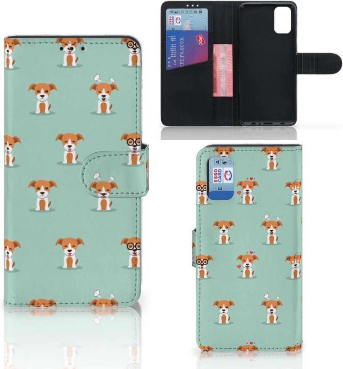Samsung Galaxy A41 Telefoonhoesje met Pasjes Pups