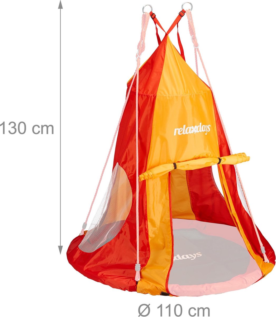 Relaxdays tent voor nestschommel, hoes voor schommel, accessoires