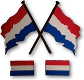 All-Ride Sticker vlaggen set Nederland - 4 Delig