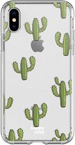 HappyCase Apple iPhone XS Flexibel TPU Hoesje Cactus Print