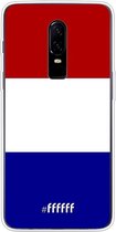 OnePlus 6 Hoesje Transparant TPU Case - Nederlandse vlag #ffffff