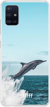 Samsung Galaxy A51 Hoesje Transparant TPU Case - Dolphin #ffffff