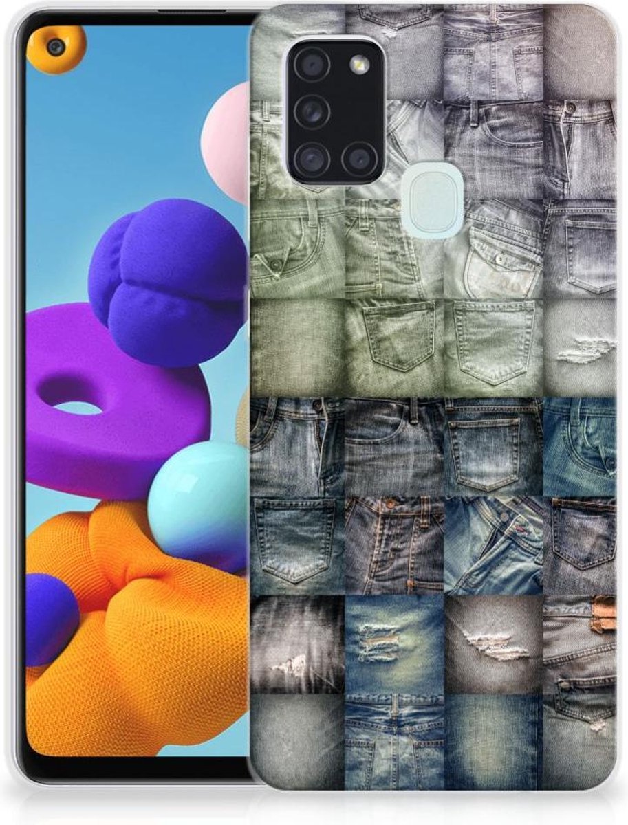 Silicone Back Cover Samsung Galaxy A21s Spijkerbroeken