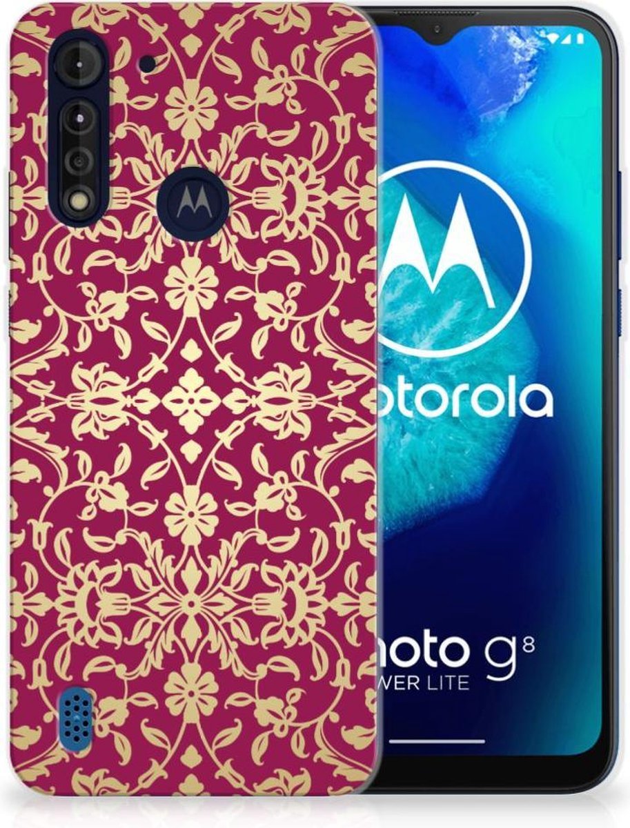Siliconen Hoesje Motorola Moto G8 Power Lite Barok Pink