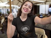 But First Coffee Koffie Queen Koffieliefhebber | Grappig Humor T-Shirt | Warme drankje | Cadeau voor haar | Unisex Maat XL