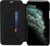 Minim Hoesje Echt Leer Book Case Zwart Geschikt voor Apple iPhone 11 Pro