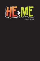 He Me John 3: 30: Two Year Planner with a space to put your notes of faith and inspiration.