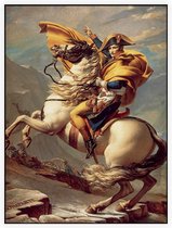 Napoleon steekt de Alpen over, Jacques-Louis David - Foto op Akoestisch paneel - 150 x 200 cm