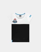 Tshirt Femme Nintendo Super Mario -M- Team Wit/ Zwart