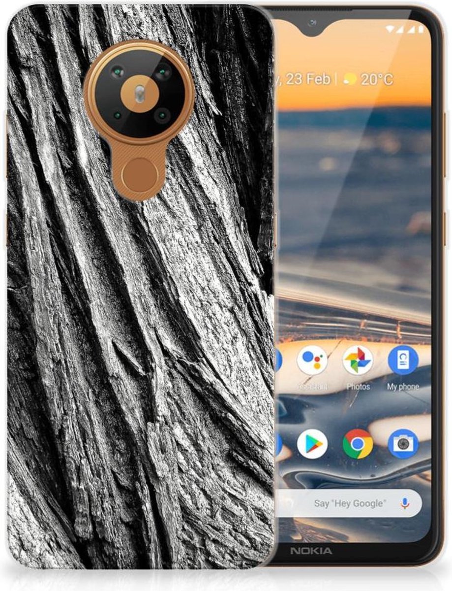 Bumper Hoesje Nokia 5.3 Boomschors Grijs