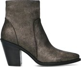 Manfield - Dames - Metallic leren cowboylaarsjes - Maat 39