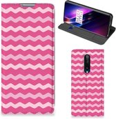 GSM Hoesje ontwerpen OnePlus 8 Fotohoesje Waves Pink