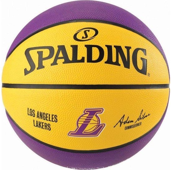 Spalding La Lakers (Size 5) Team Basketbal - Geel / Paars | 5 | bol.com