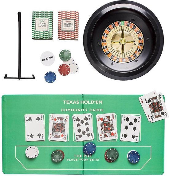 Casino Night Games Set - Pontoon, Texas Hold-em Poker en Roulette | Games |  bol.com