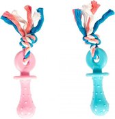 Duvo+ hondenspeelgoed Puppy tpr fopspeen met katoen touw 18cm