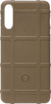 RUGGED SHIELD Rubber Bumper Case Hoesje voor Samsung Galaxy A50(S)/ A30S - Bruin