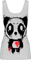 Killer Panda Mouwloze top -L- MASE Wit