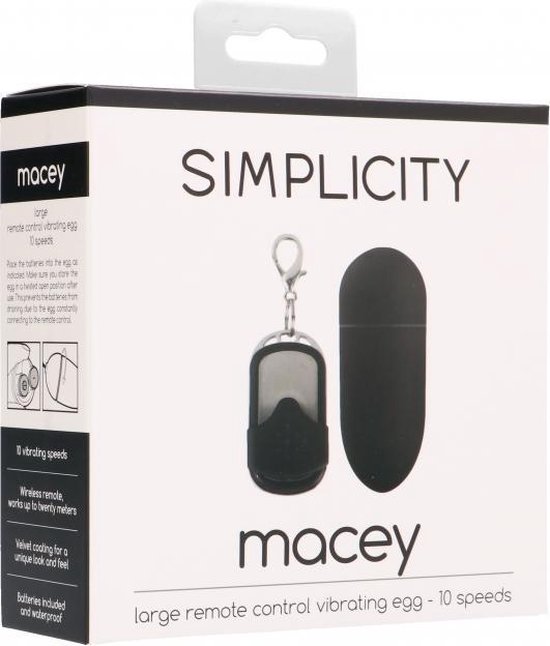 Macey Remote Control Vibrating Egg Zwart Bol Com