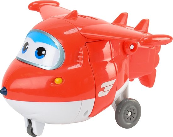 Super Wings Speelfiguur Transforming! Jett 12 Cm Rood