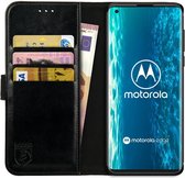 Rosso Element Motorola Edge Hoesje Book Cover Wallet Case Zwart