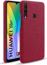 Huawei Y6p Stof Hard Back Cover Rood