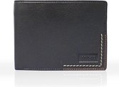 Portefeuille Mika zwart leer - 9,5x12x3cm