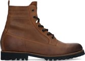 Sacha - Heren - Cognac leren veterboots - Maat 42