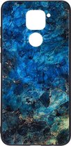 Shop4 - Xiaomi Redmi Note 9 Hoesje - Harde Back Case Marmer Kleurrijk