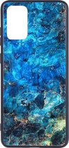 Shop4 - Samsung Galaxy A51 Hoesje - Harde Back Case Marmer Kleurrijk