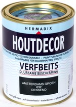 Bol.com Hermadix Houtdecor Verfbeits dekkend - 075 liter - 632 Amsterdams Groen aanbieding