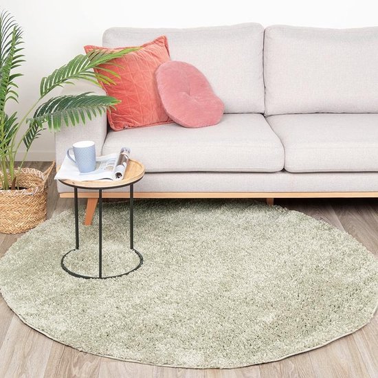 MOELLEUX - Tapis cosy Rond à poils longs - Anthracite 080 x 080 cm | Leroy Merlin