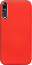 ADEL Siliconen Back Cover Softcase Hoesje Geschikt voor Huawei P20 Pro - Rood