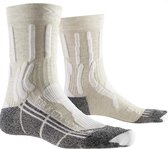 X-socks Wandelsokken Trek X Katoen/polyamide Wit/grijs Mt 41/42