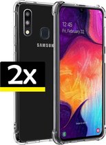 Samsung Galaxy A40 Hoesje Transparant Case Hoes Shock Cover - 2 Stuks
