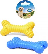 Duvo+ Rubber been spiraal Blauw/geel 15,5CM, LET OP ! GEEN KEUZE MOGELIJK !!