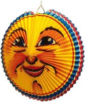 Amscan Lampion Maan 42 Cm Papier/staal Geel/blauw