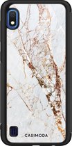 Samsung A10 hoesje - Marmer goud | Samsung Galaxy A10 case | Hardcase backcover zwart