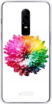 OnePlus 6 Hoesje Transparant TPU Case - Rainbow Pompon #ffffff