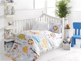 Dekbedovertrek Baby Dierentuin 100x140 cm + 1 - 40x60 cm - 100% Katoen Renforcé