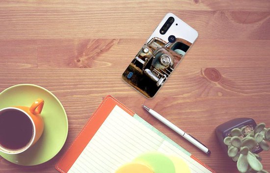 Coque Téléphone pour Motorola Moto G8 Power Lite TPU Silicone Etui Vintage Auto