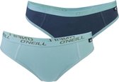 O'Neill Dames Hipster Plain 2-pack, 801042, Lilly Pad/India Ink