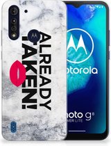 Backcover Soft Siliconen Hoesje Motorola Moto G8 Power Lite Telefoon Hoesje Already Taken White