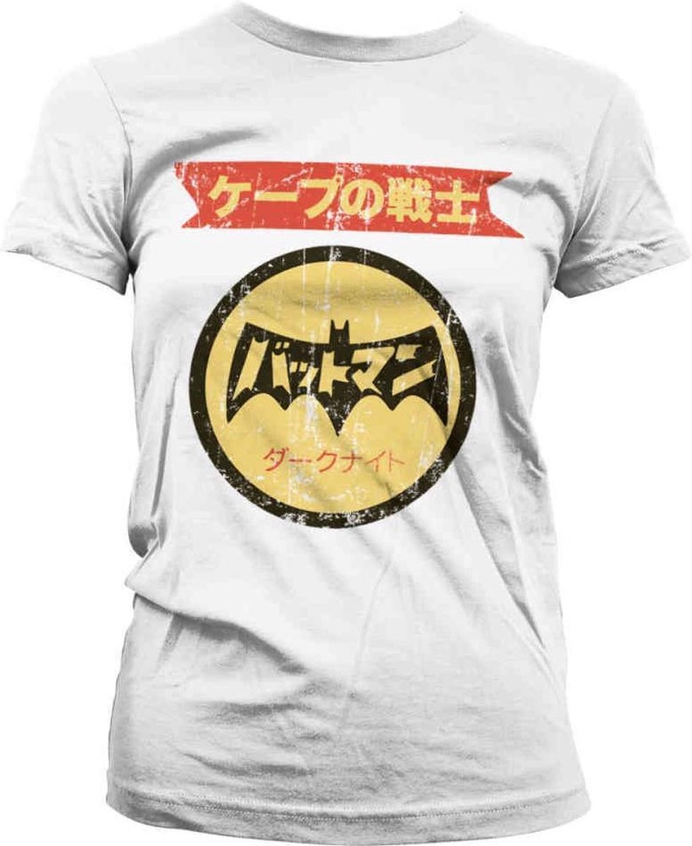 DC Comics Batman Dames Tshirt -M- Japanese Retro Logo Wit