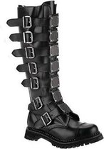 Demonia Kniehoge laarzen -38 Shoes- RIOT-21MP Leather US 6 Zwart