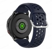 Siliconen Smartwatch bandje - Geschikt voor  Garmin Vivoactive siliconen 3 bandje met gaatjes - donkerblauw - Horlogeband / Polsband / Armband