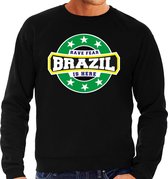 Have fear Brazil is here / Brazilie supporter sweater zwart voor heren M