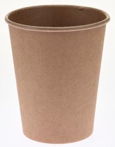 80x stuks duurzame gerecyclede papieren koffiebekers/drinkbekers 250ml - Milieuvriendelijk en biologisch afbreekbaar - wegwerp bekers