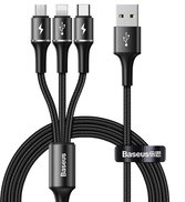 Baseus | 3 in 1 kabel | 1.2 Meter | Micro-USB | USB-C | Lightning